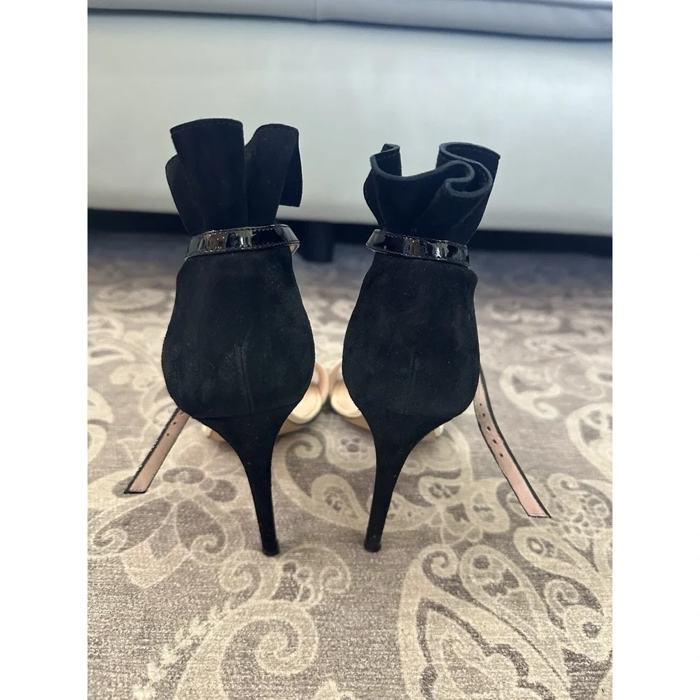 Kate Spade New York Heel Pumps, Size‎ 9.5 Black with Grosgrain Ribbon Bow